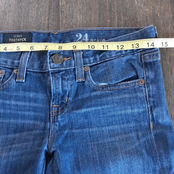 J. Crew Toothpick Skinny Blue Jeans Womens Size 24 - Picture 12 of 13